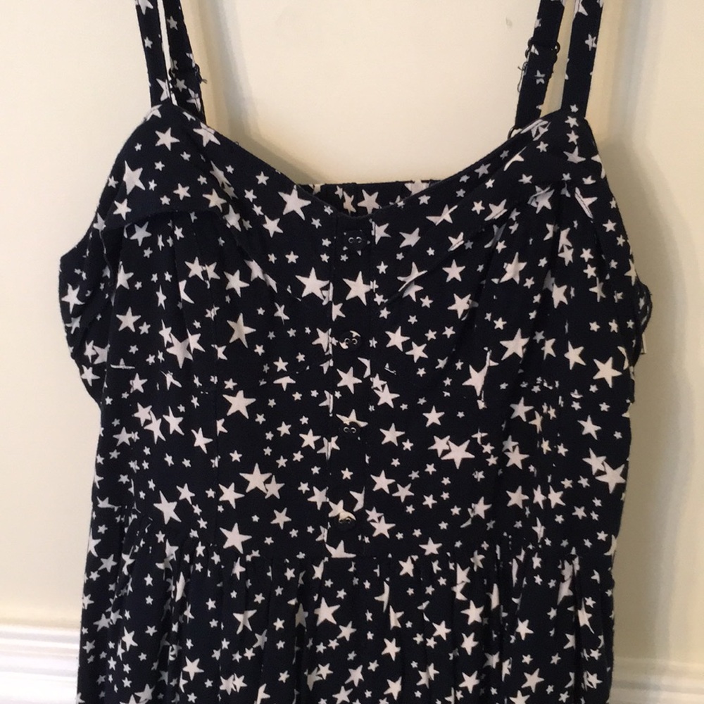 Navy with Stars Cutout Back Sundress
